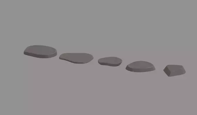 Flat Rocks 3D model