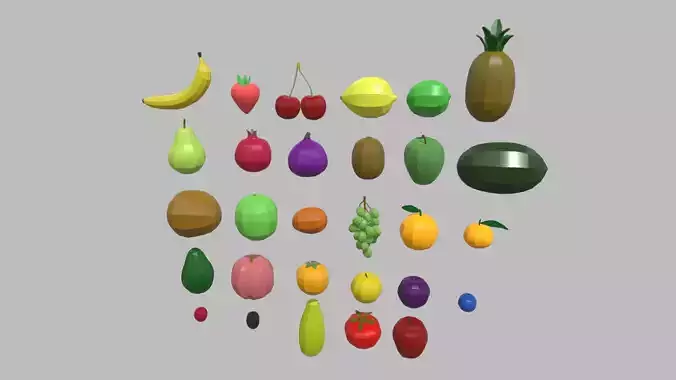 Low Poly Fruit Pack