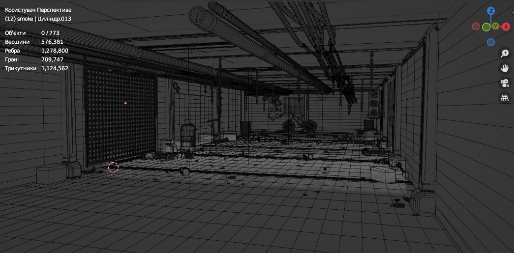 Cyberpunk corridor 3D model_11