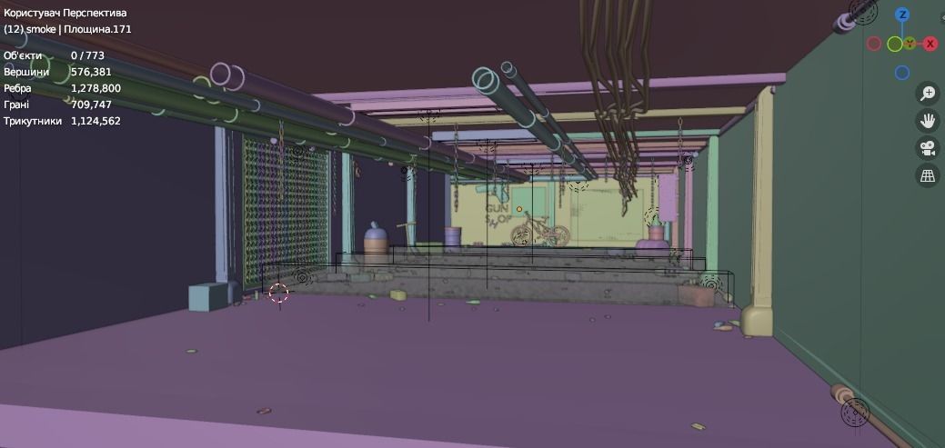 Cyberpunk corridor 3D model_9