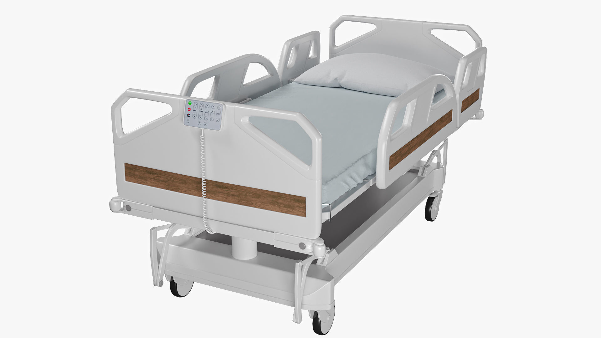 Hospital bed  3D model_7