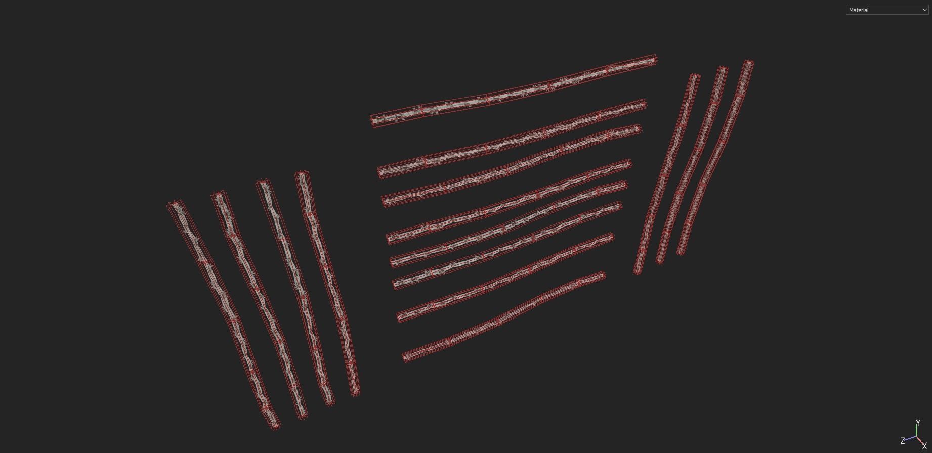 Modular Fence Pack 1 Low-poly 3D model_25