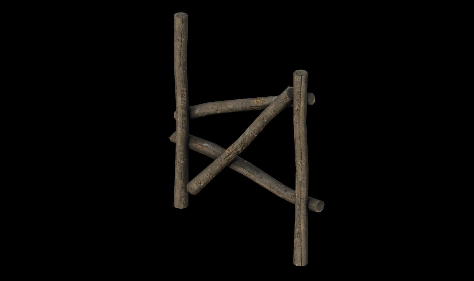 Modular Fence Pack 1 Low-poly 3D model_11