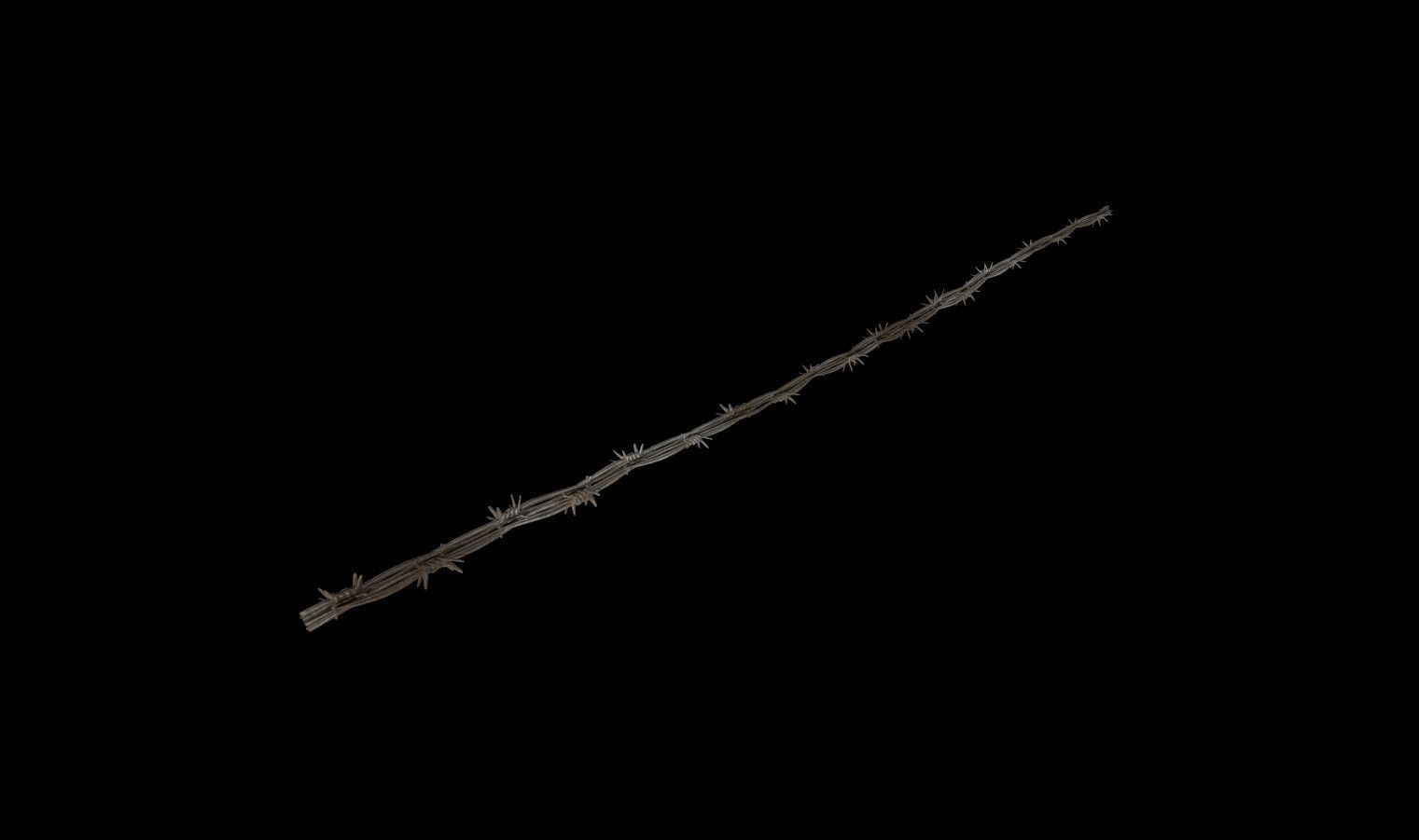 Modular Fence Pack 1 Low-poly 3D model_22