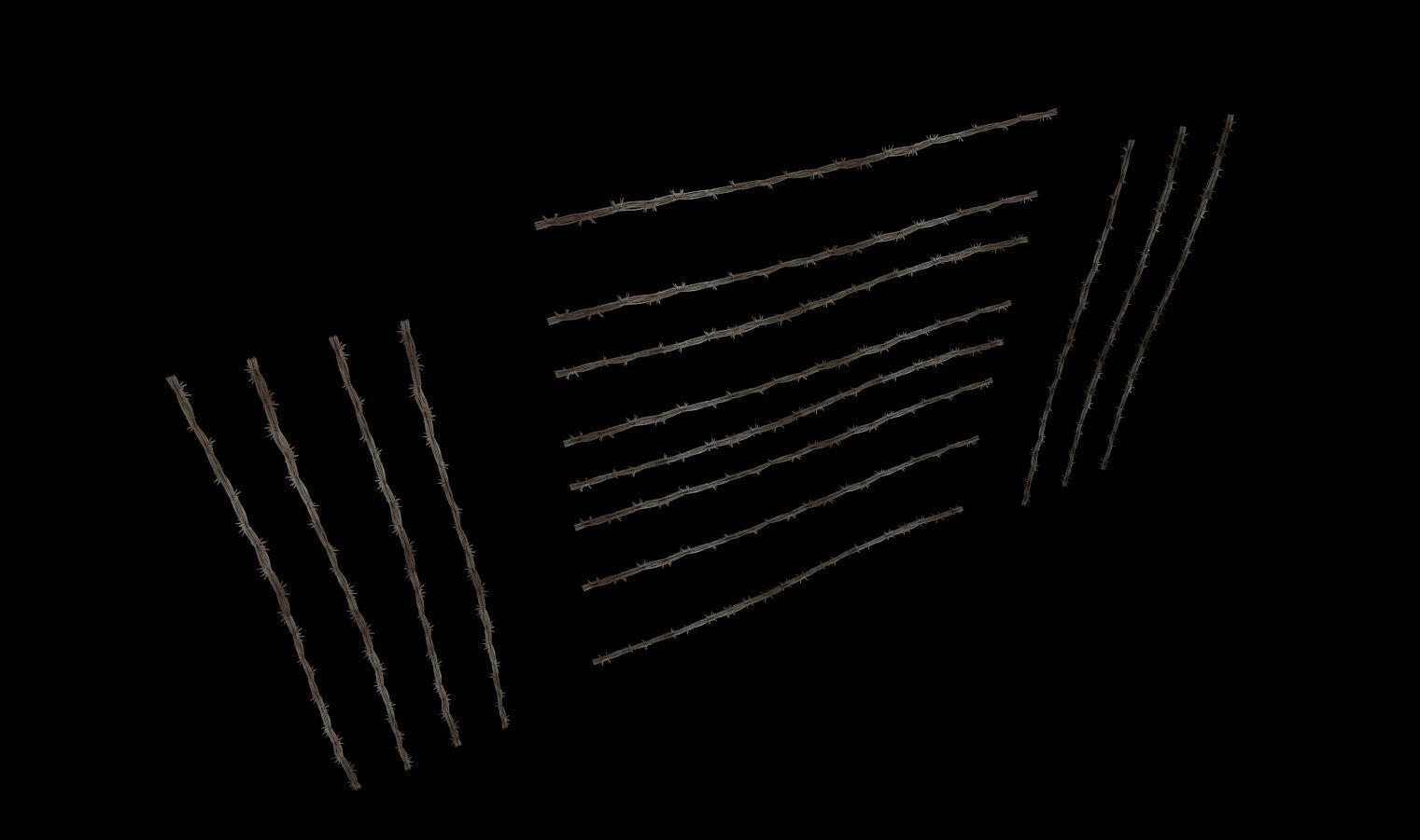 Modular Fence Pack 1 Low-poly 3D model_24