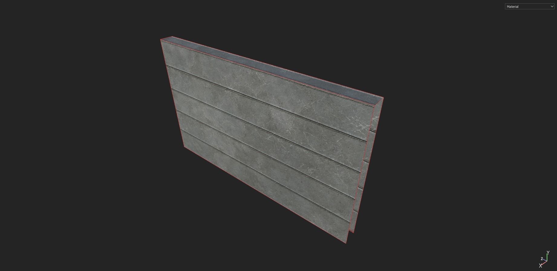 Modular Fence Pack 1 Low-poly 3D model_32