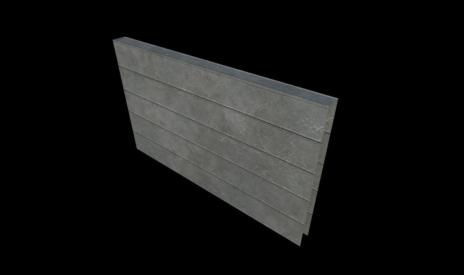 Modular Fence Pack 1 Low-poly 3D model_31