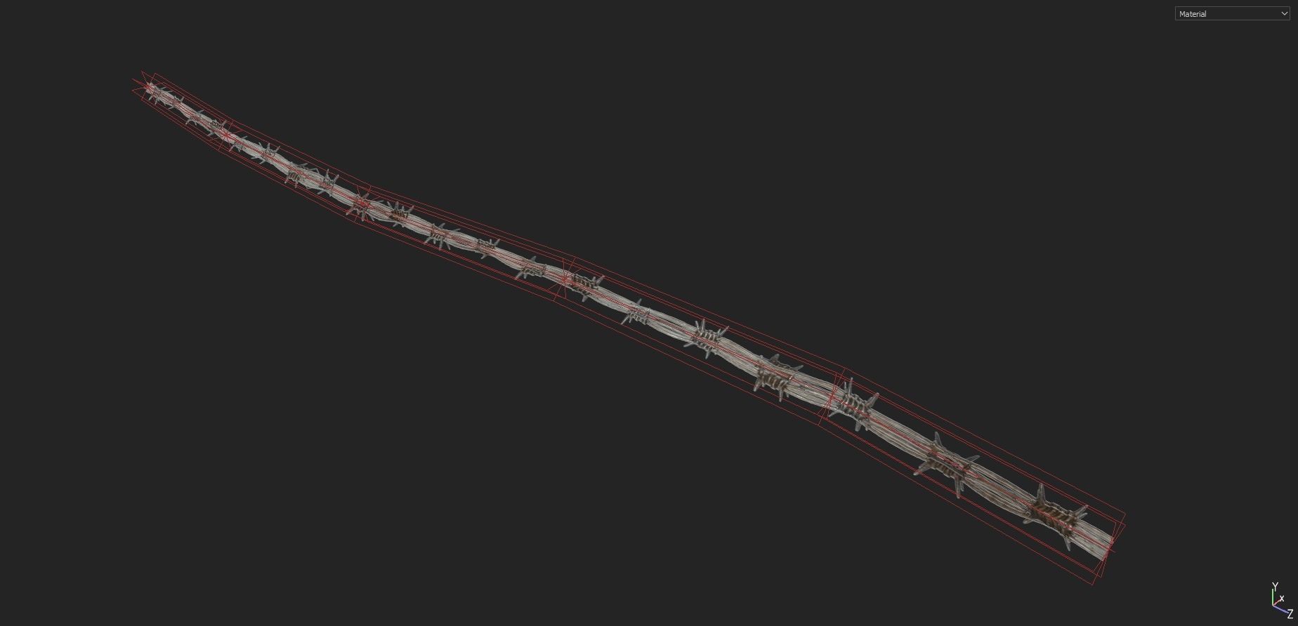 Modular Fence Pack 1 Low-poly 3D model_23