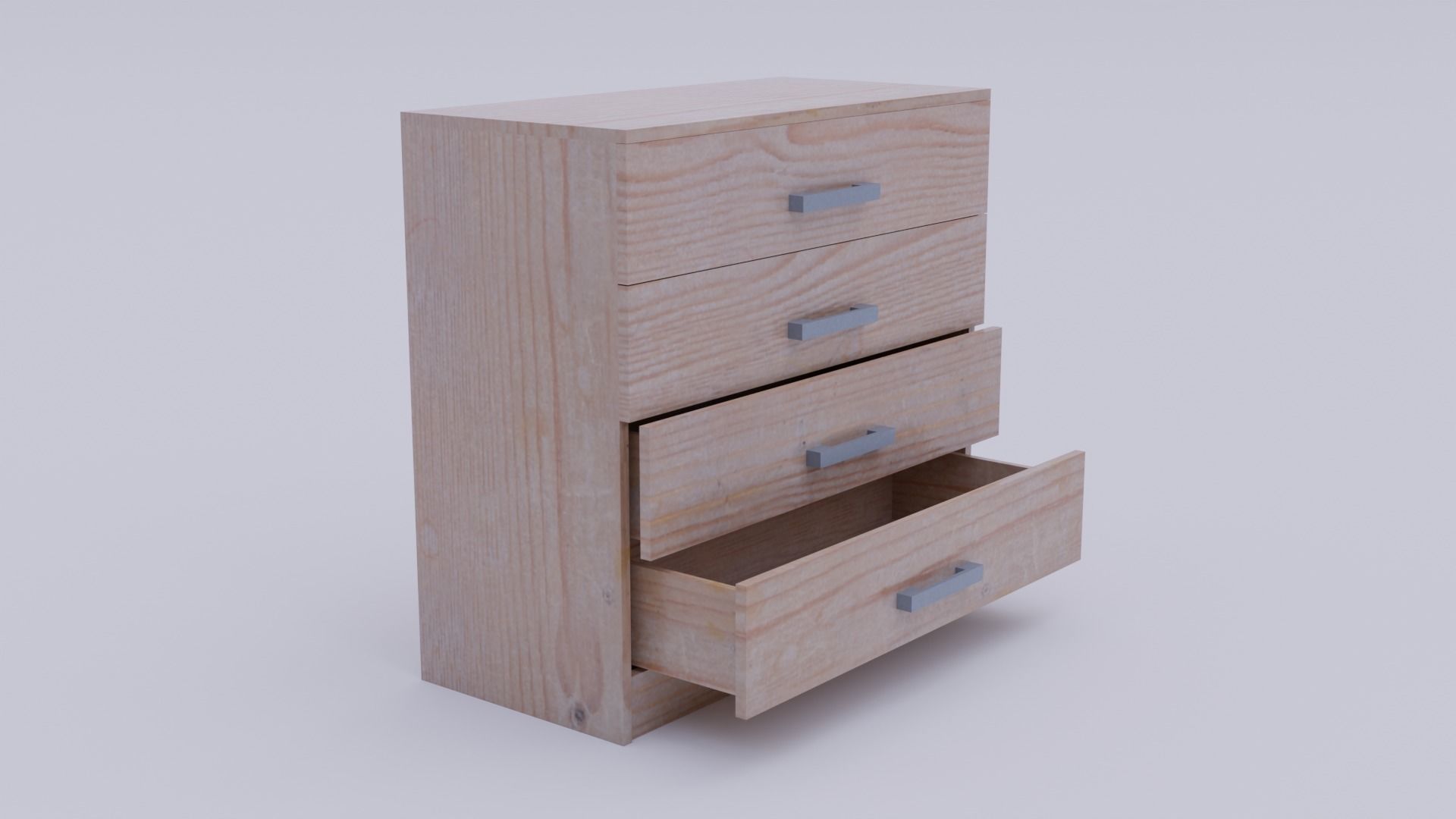 Drawers - Low-poly PBR chest of Low-poly 3D model_6