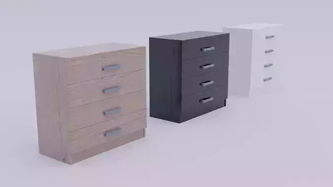 Drawers - Low-poly PBR chest of