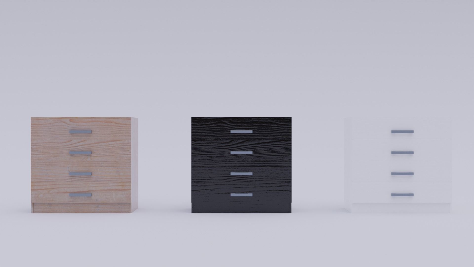 Drawers - Low-poly PBR chest of Low-poly 3D model_1