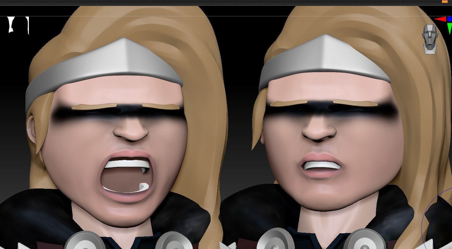 The Shield Maiden Free low-poly 3D model_4