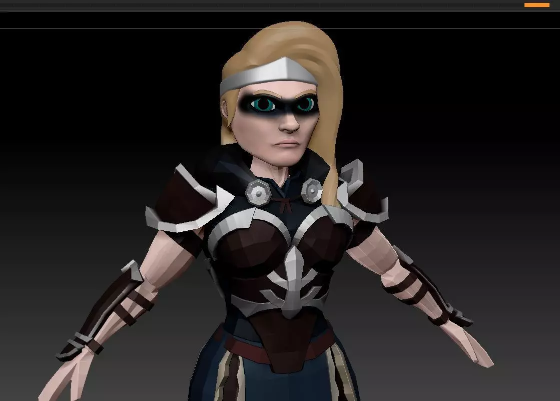 The Shield Maiden Free low-poly 3D model_0