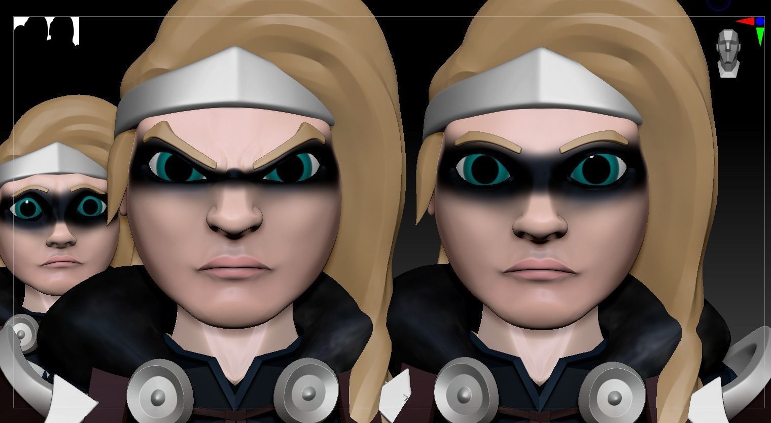 The Shield Maiden Free low-poly 3D model_2