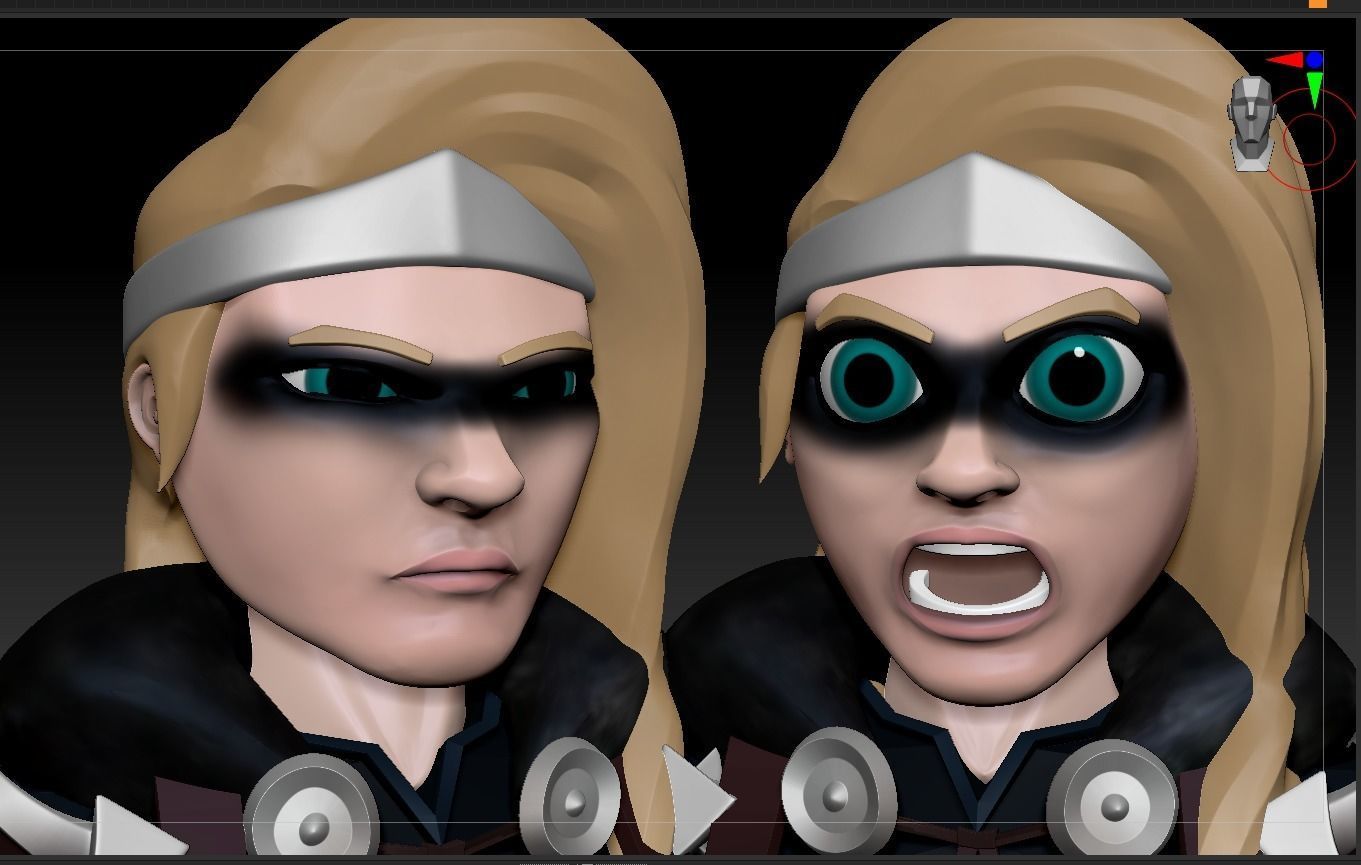 The Shield Maiden Free low-poly 3D model_5