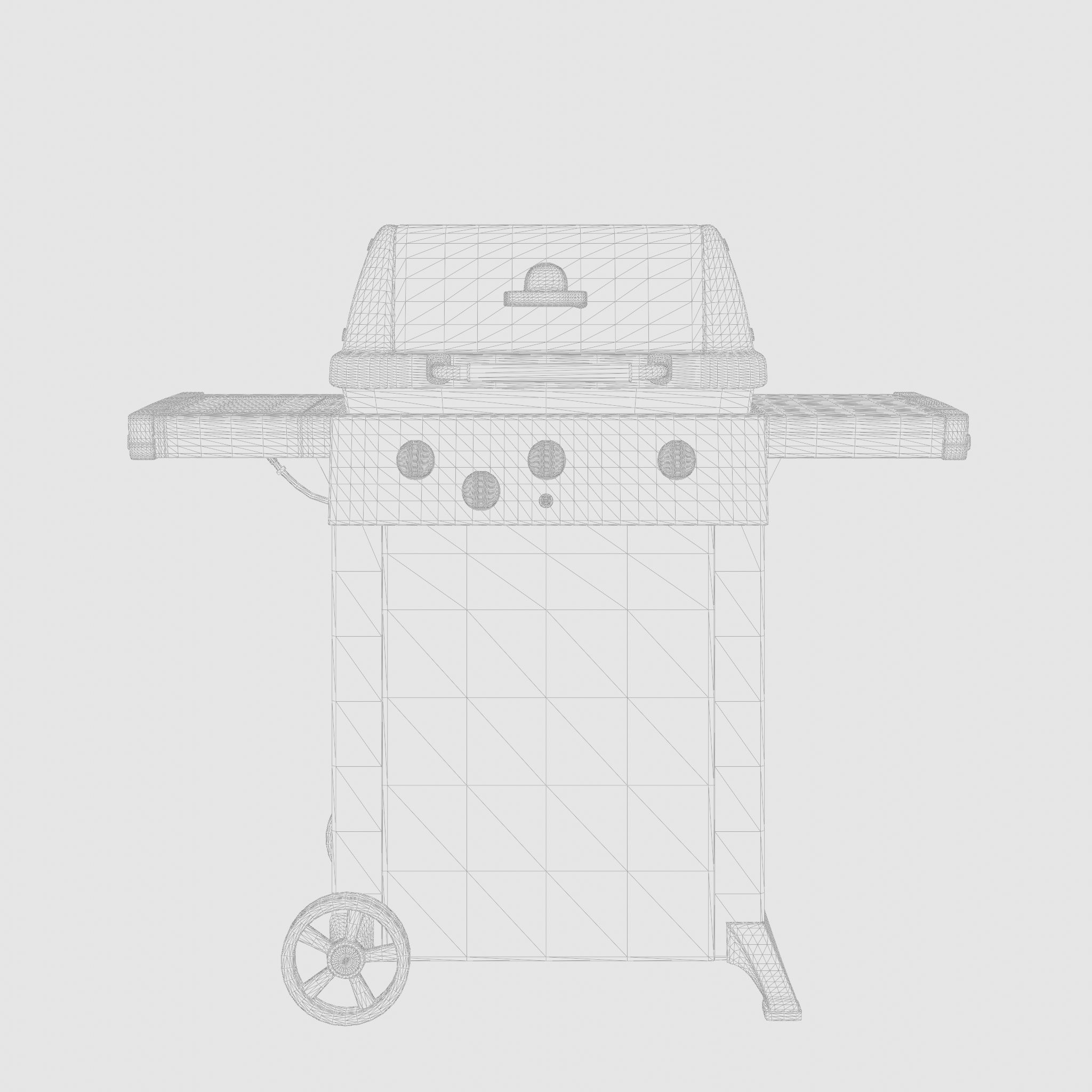 Gem Barbecue and Grill 3D Model Low-poly 3D model_7