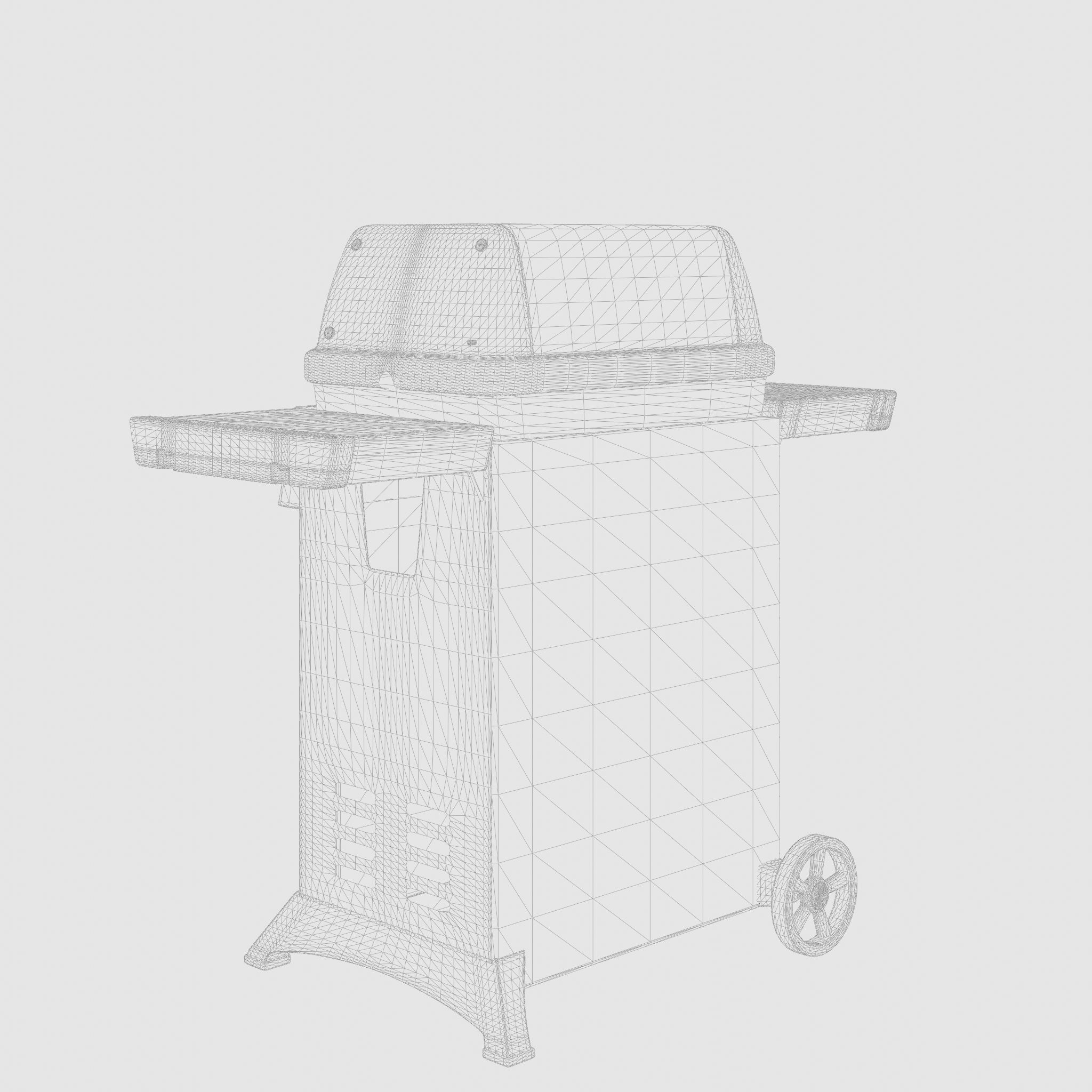 Gem Barbecue and Grill 3D Model Low-poly 3D model_5