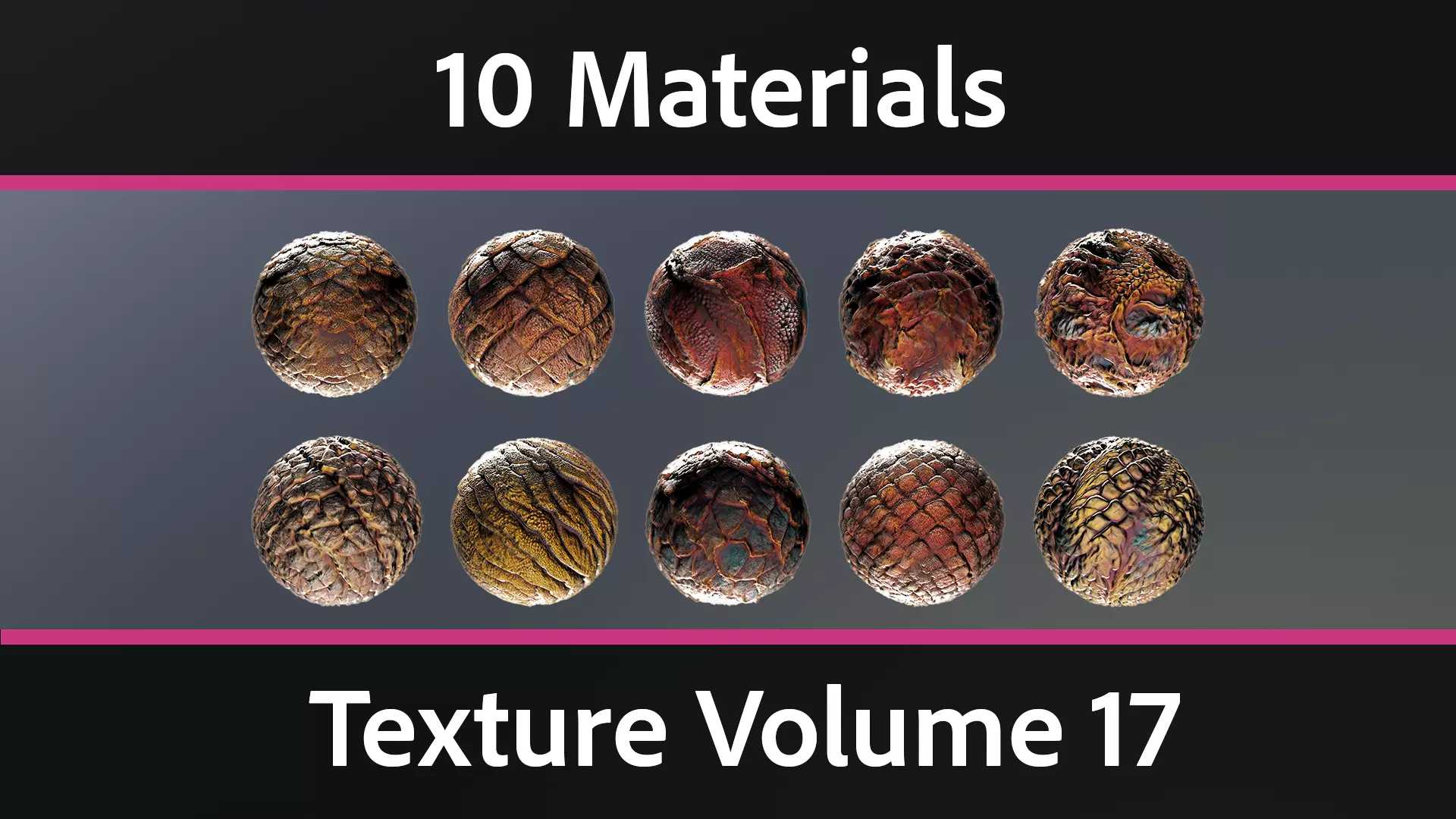 10 Materials Skin Dragon Seamless PBR Volume 17 Texture_0