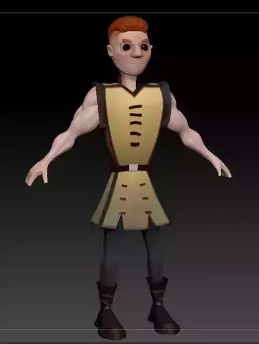 The Lad V2 - Young Viking Warrior Mobile Game Ready Model Free low-poly 3D model