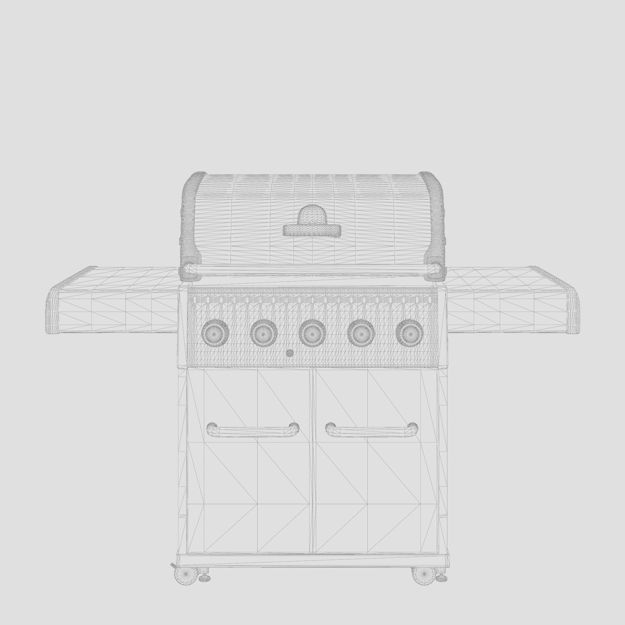 Baron Barbecue and Grill 3D Model Low-poly 3D model_7
