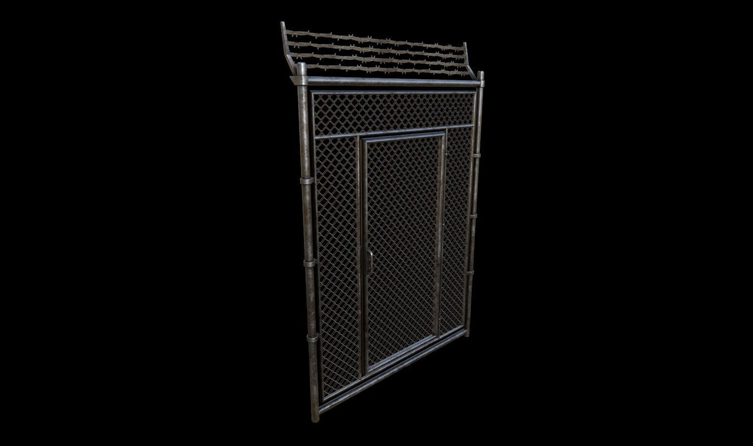 Modular Fence Pack 2 Low-poly 3D model_2