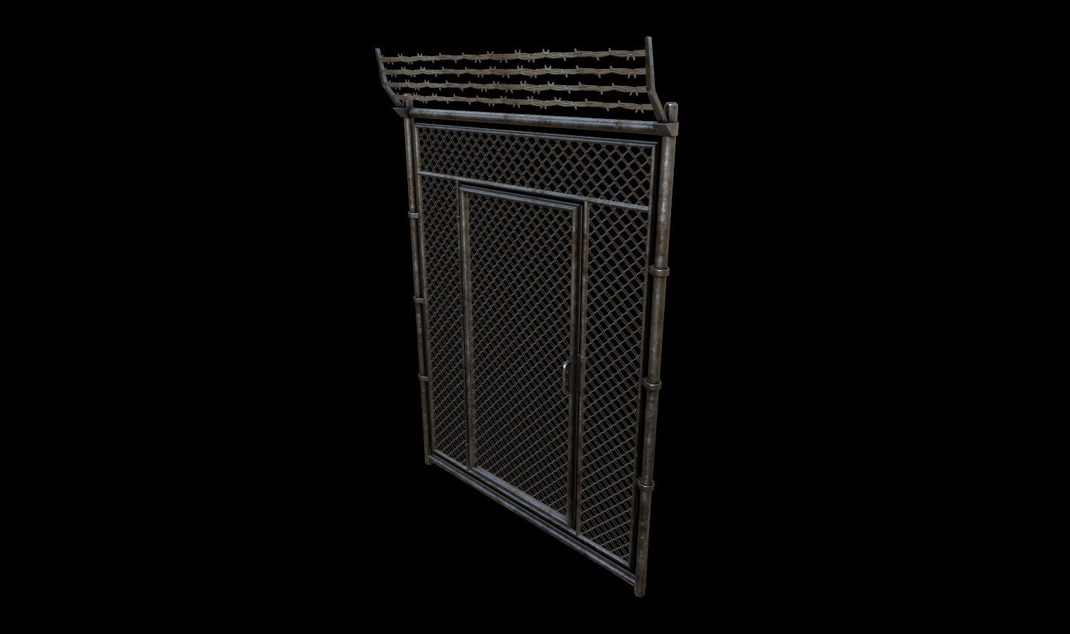 Modular Fence Pack 2 Low-poly 3D model_1