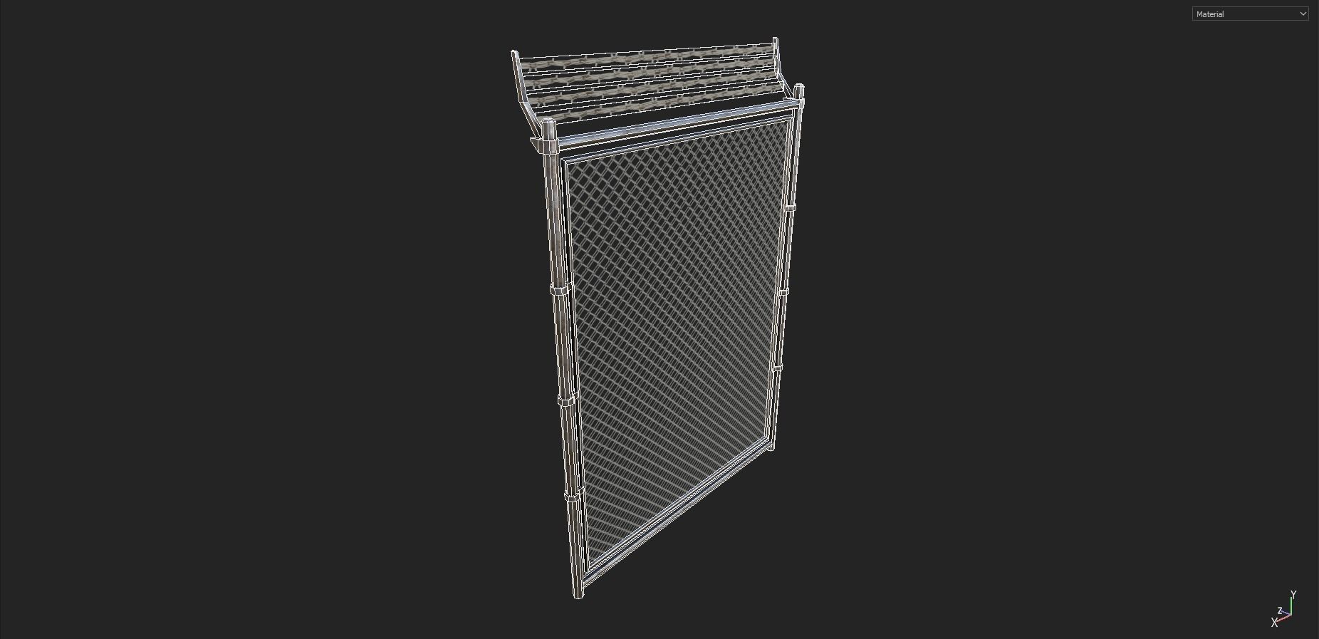 Modular Fence Pack 2 Low-poly 3D model_6