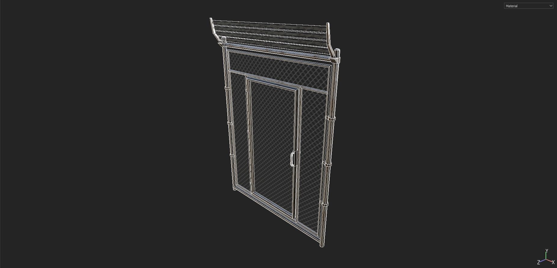 Modular Fence Pack 2 Low-poly 3D model_3