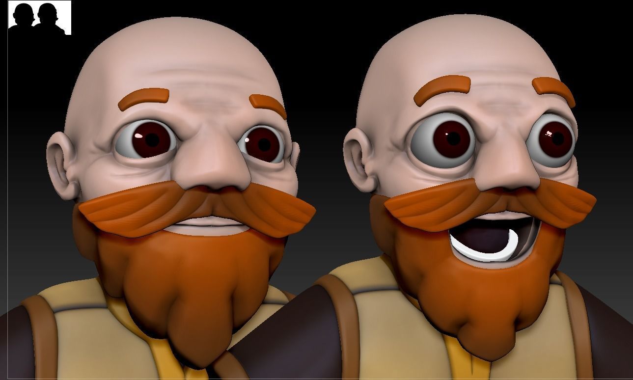 Hashim - Worker or Peasant Mobile Game Ready Model Free low-poly 3D model_4