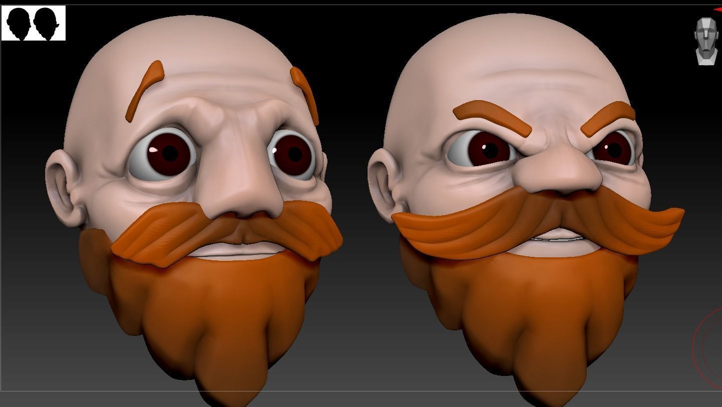 Hashim - Worker or Peasant Mobile Game Ready Model Free low-poly 3D model_6