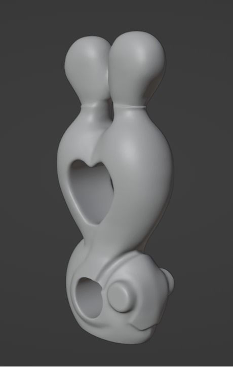 Embracing Love Statue 3D print model_4