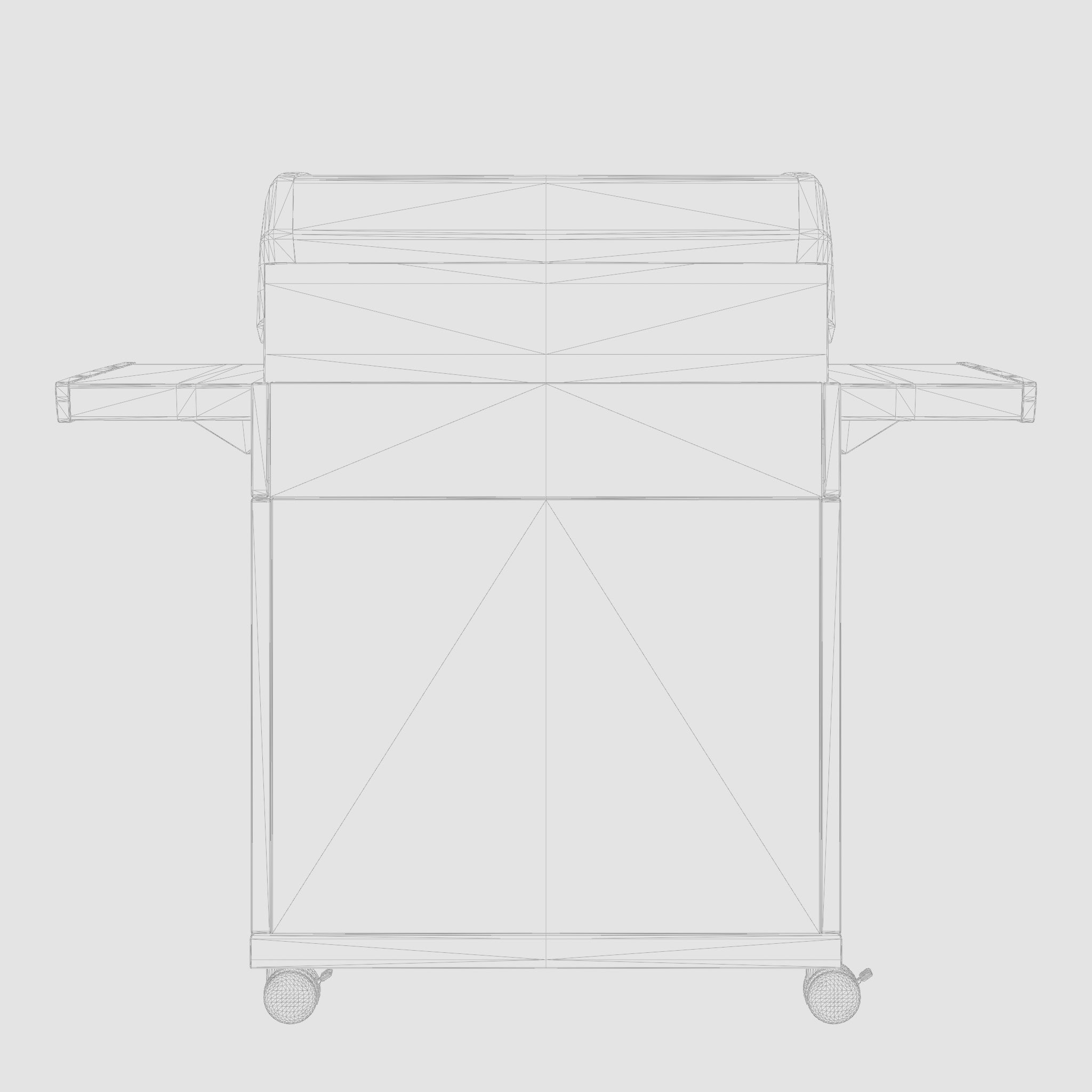 Crown Cabinet Barbecue and Grill 3D Model Low-poly 3D model_4