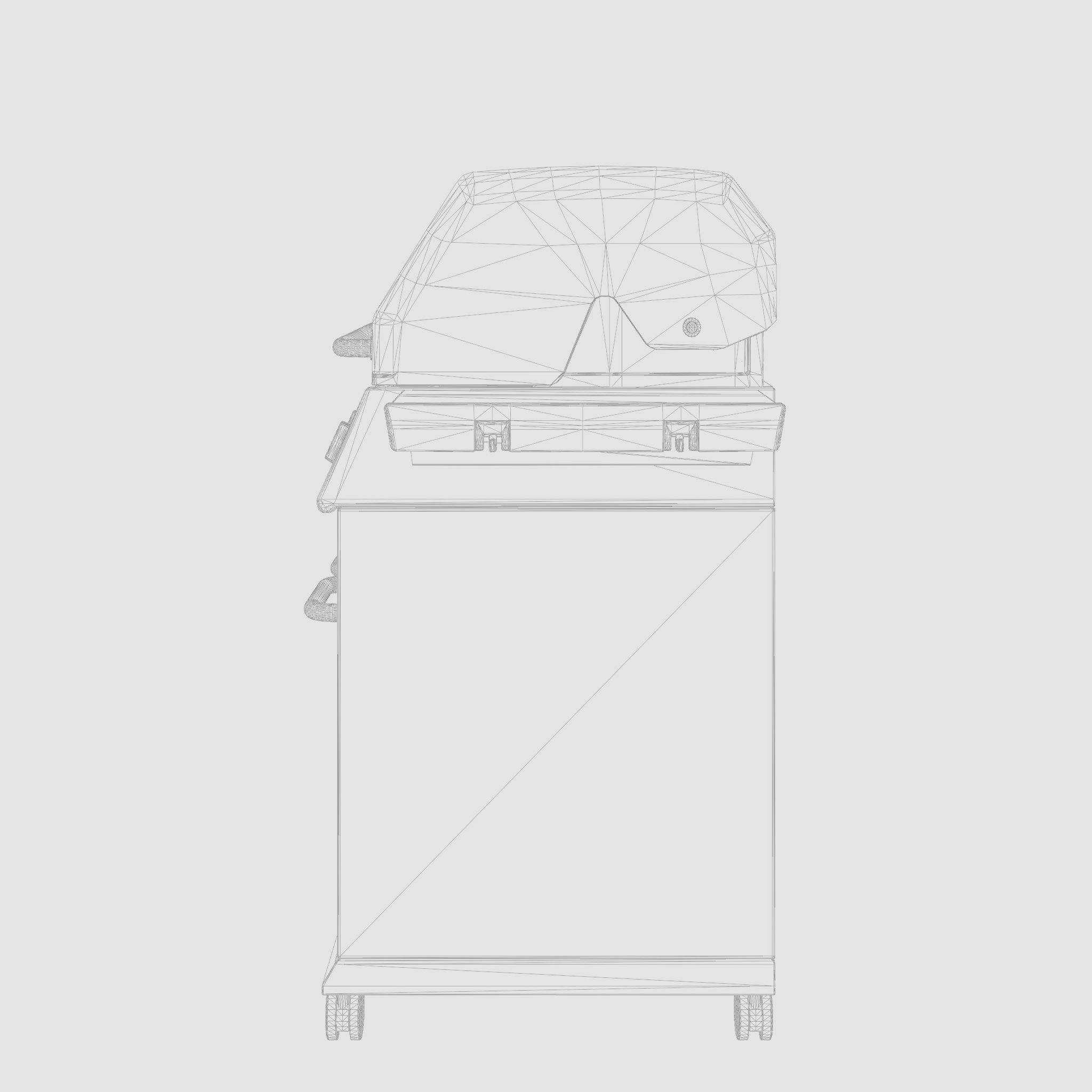 Crown Cabinet Barbecue and Grill 3D Model Low-poly 3D model_6