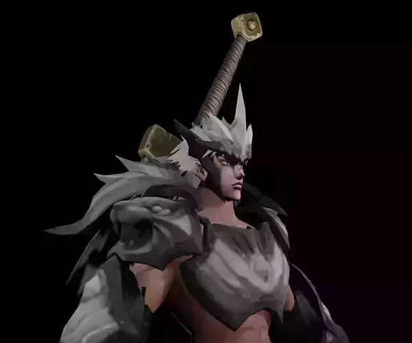 Gloudis character holding sword