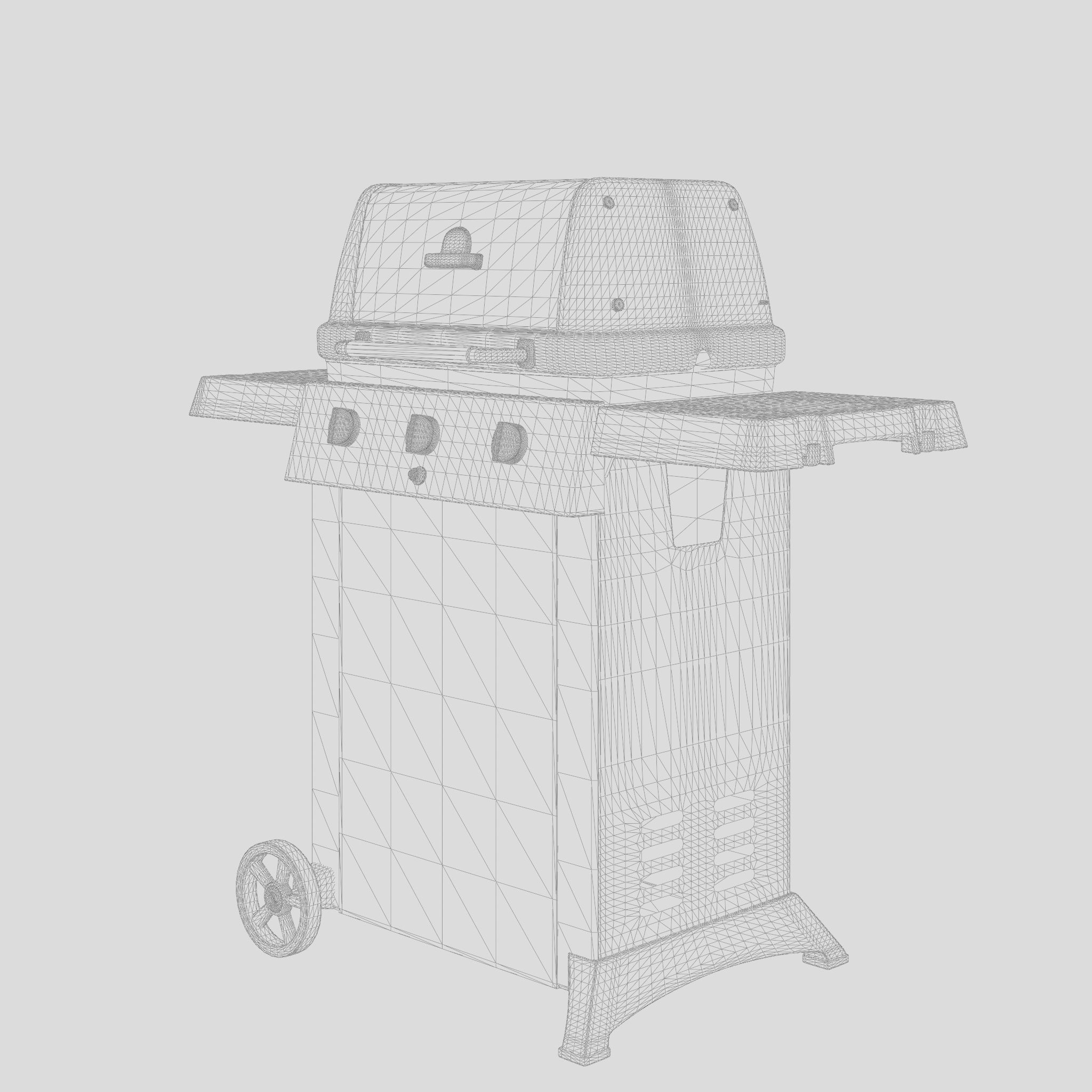 Gem Barbecue and Grill 3D Model Low-poly 3D model_4