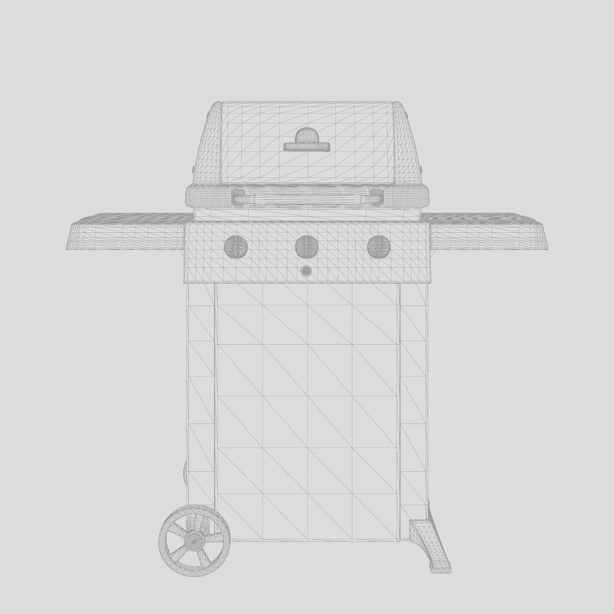 Gem Barbecue and Grill 3D Model Low-poly 3D model_5