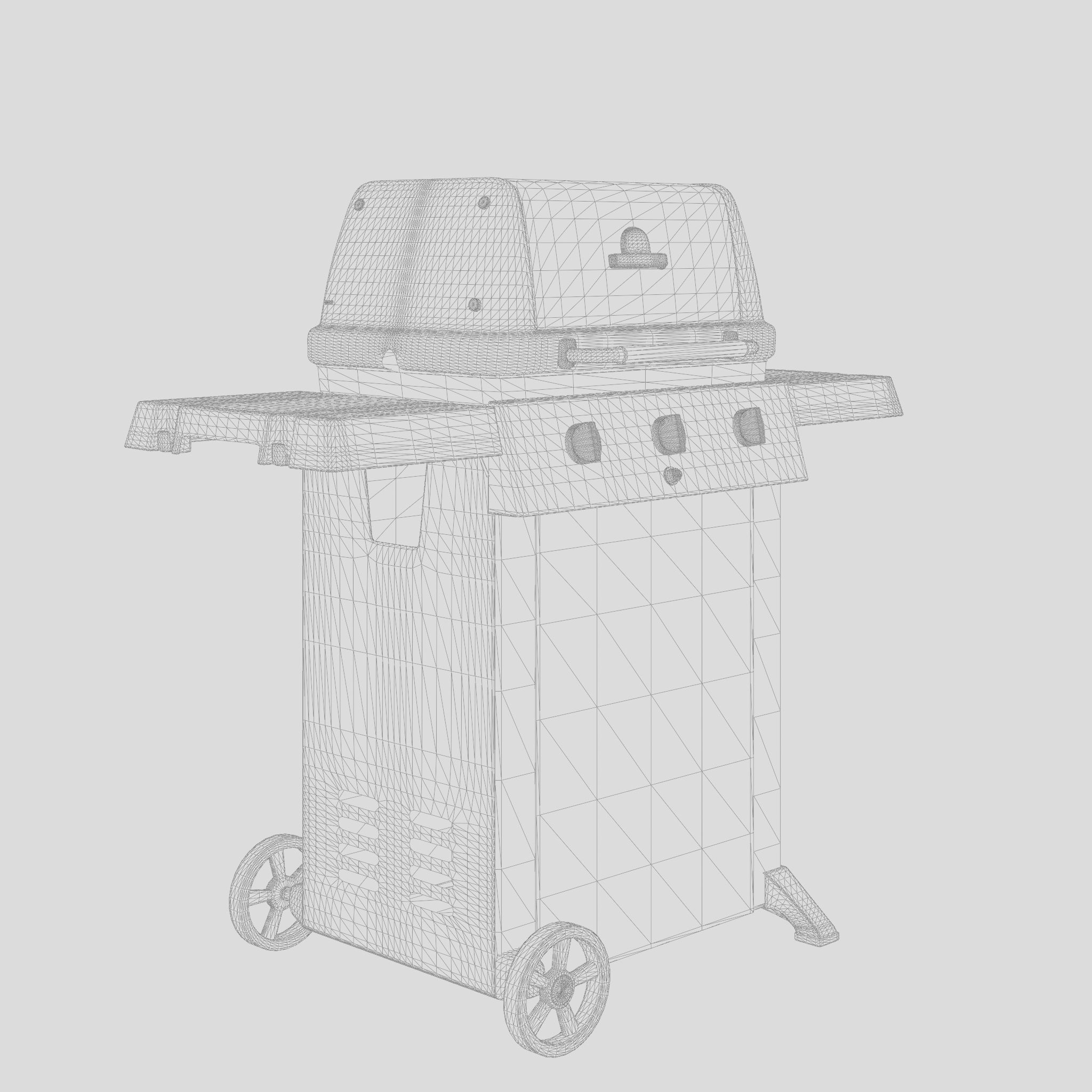 Gem Barbecue and Grill 3D Model Low-poly 3D model_6