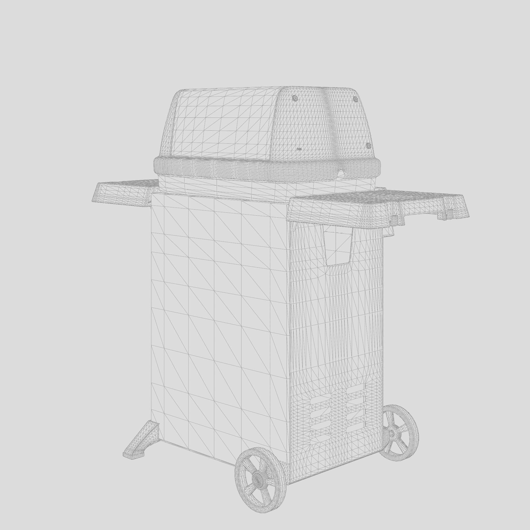 Gem Barbecue and Grill 3D Model Low-poly 3D model_7