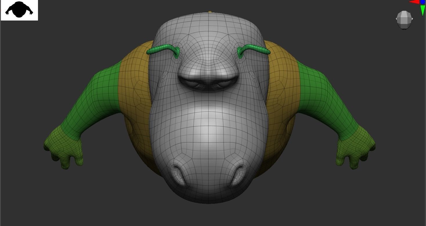 Stylized hippopotamus model Low-poly 3D Low-poly 3D model_10