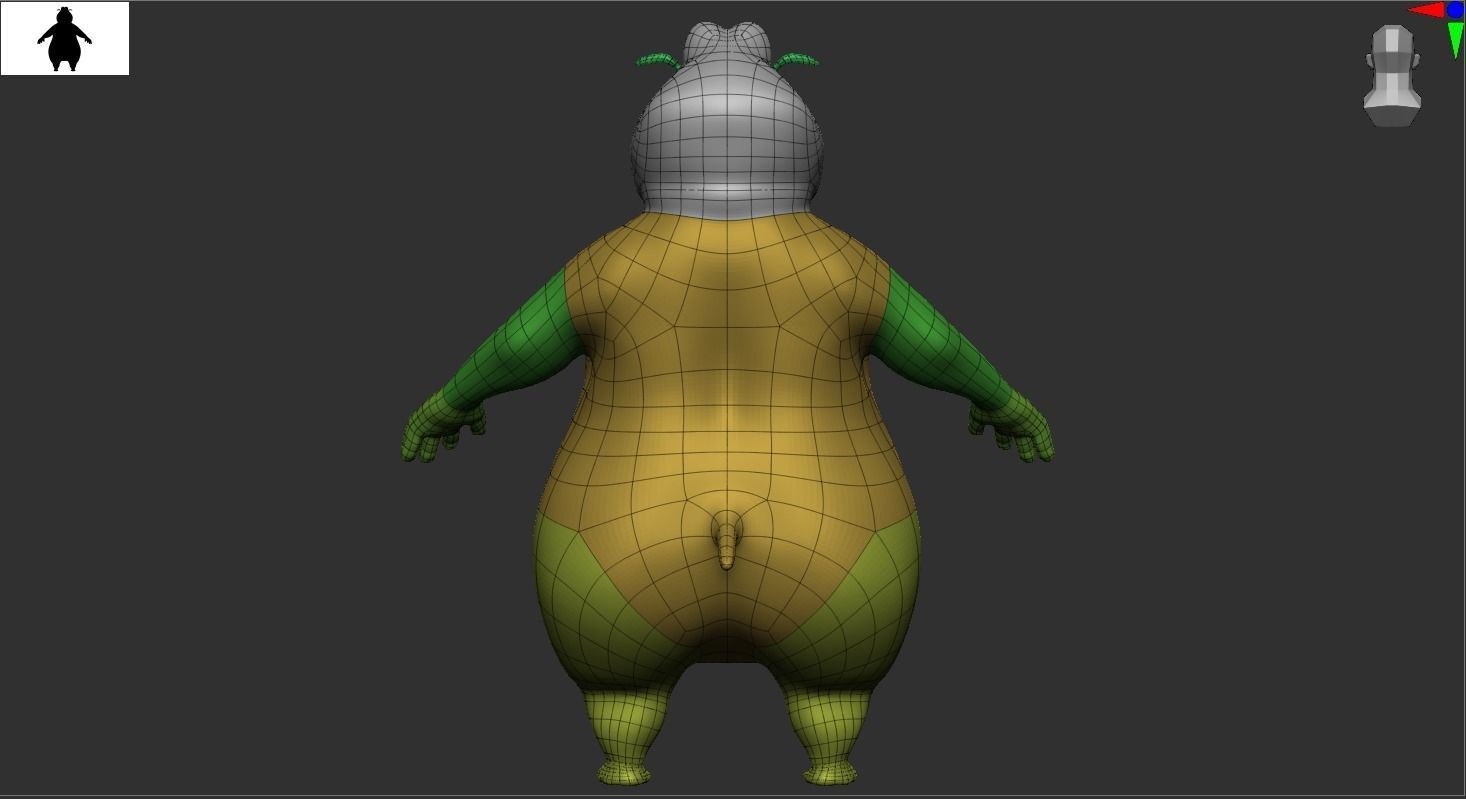 Stylized hippopotamus model Low-poly 3D Low-poly 3D model_9