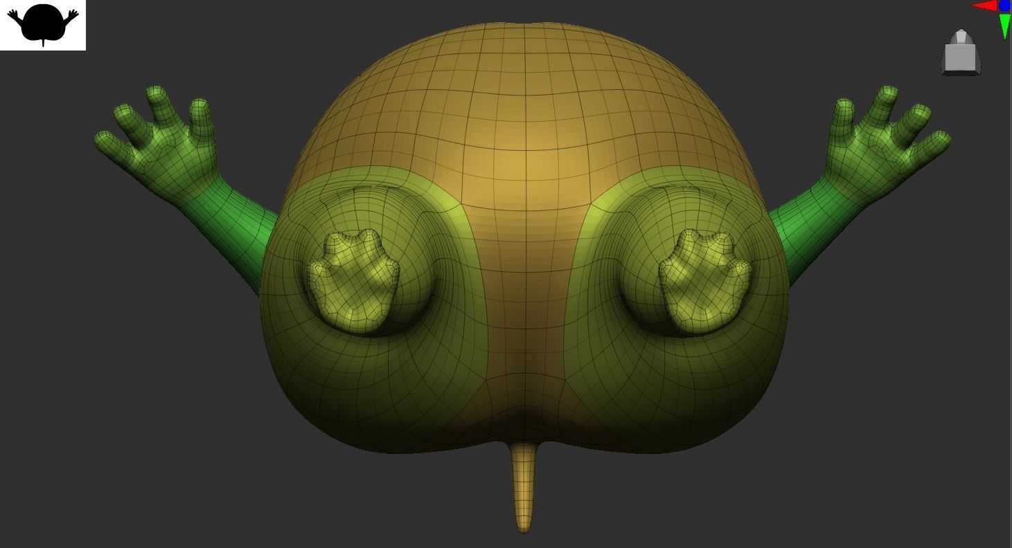 Stylized hippopotamus model Low-poly 3D Low-poly 3D model_11