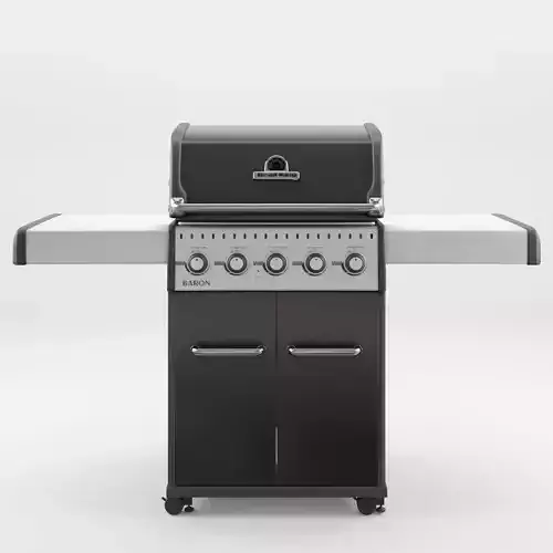 Baron Barbecue and Grill 3D Model Low-poly 3D model