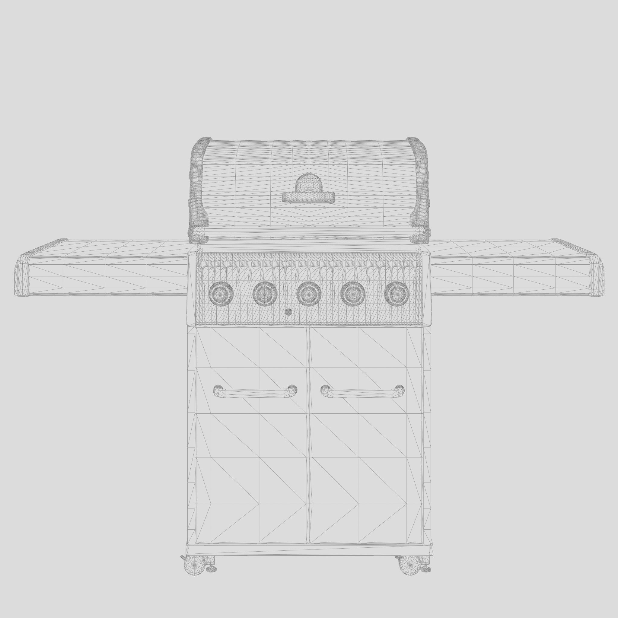 Baron Barbecue and Grill 3D Model Low-poly 3D model_7