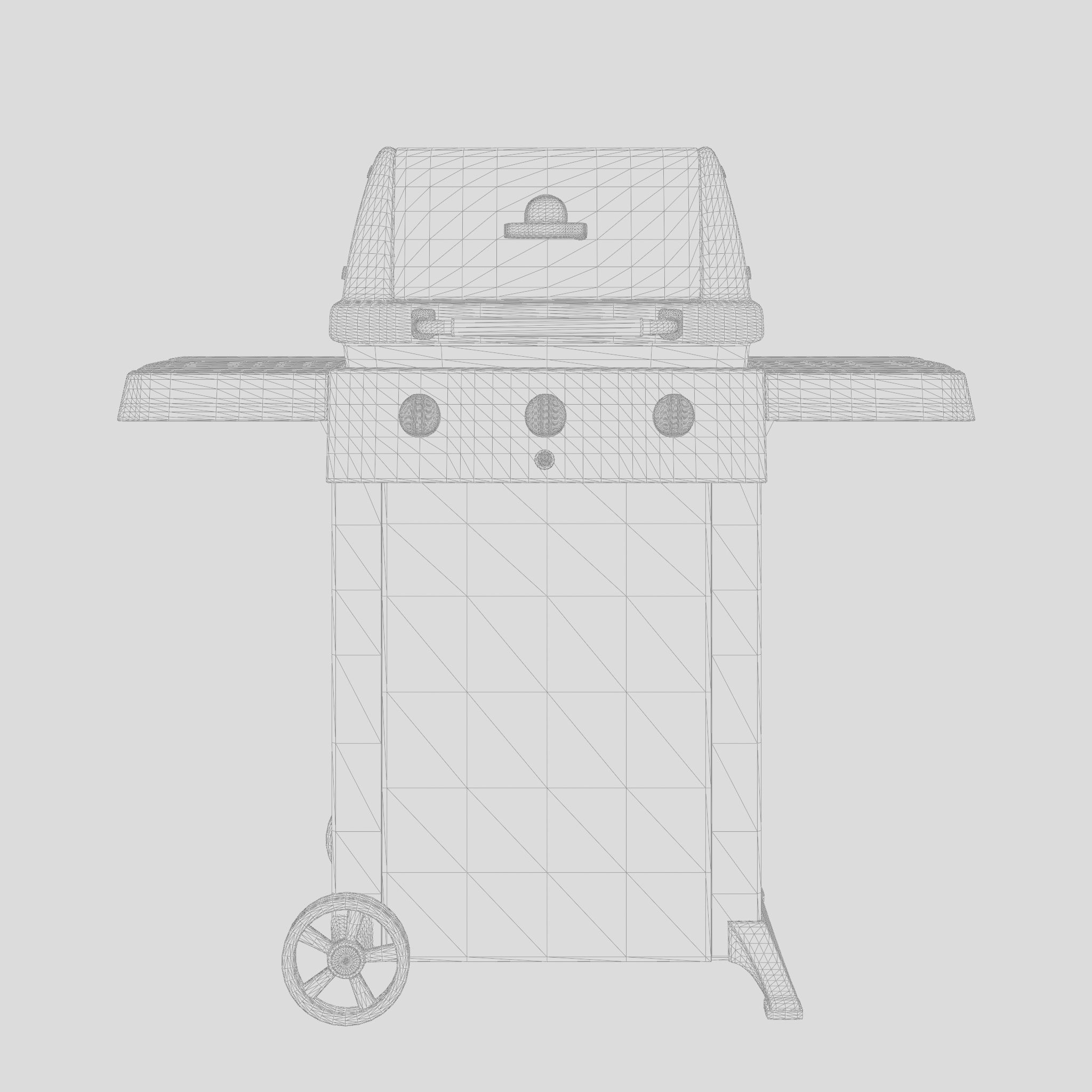 Gem Barbecue and Grill 3D Model Low-poly 3D model_7