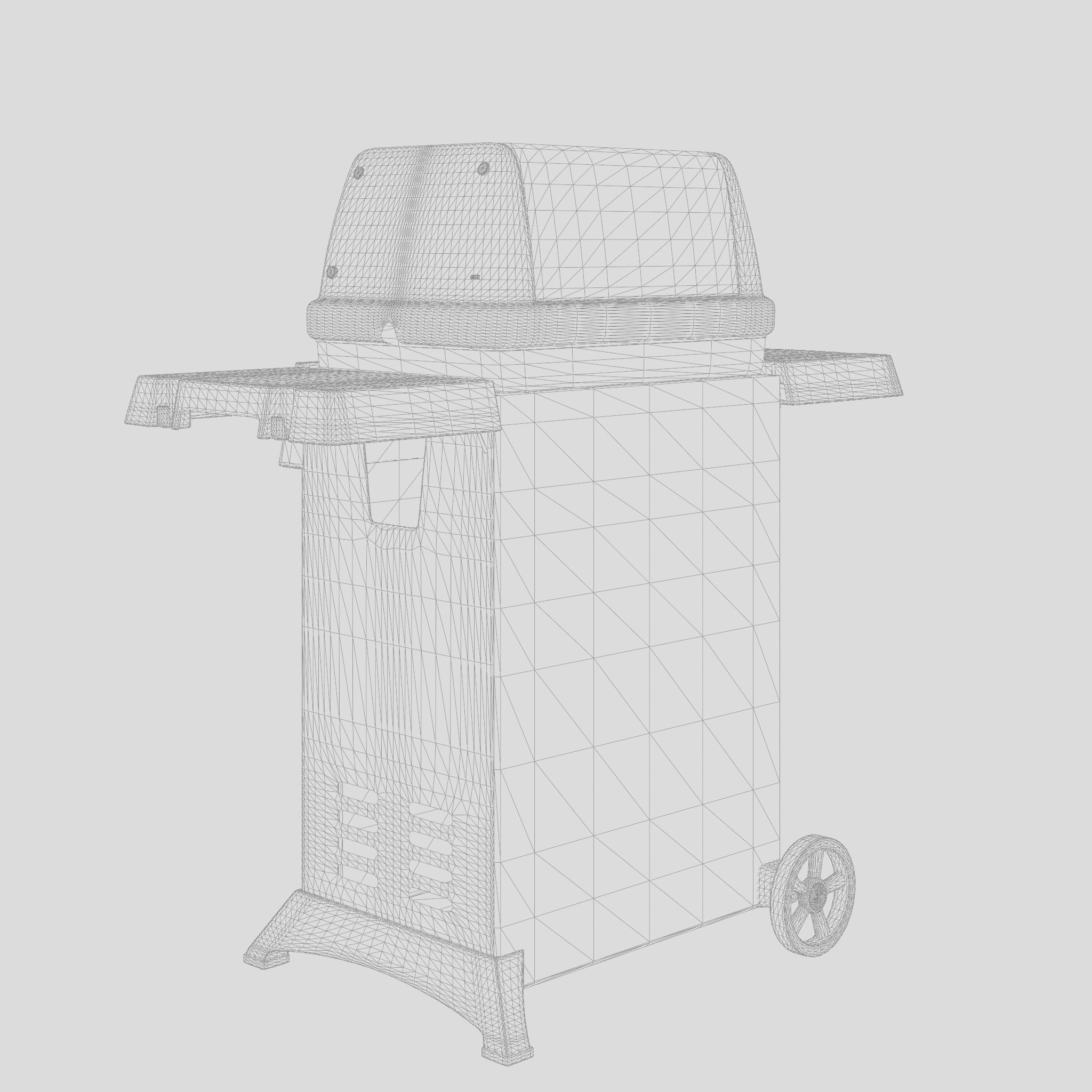 Gem Barbecue and Grill 3D Model Low-poly 3D model_5