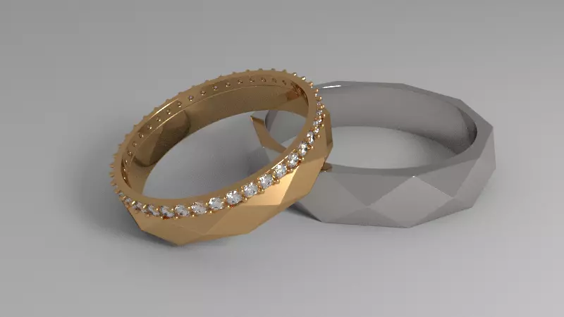 wedding bands Free 3D print model