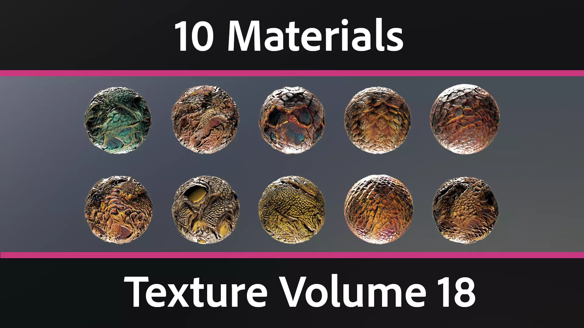 10 Materials Skin Dragon Seamless PBR Volume 18 Texture_0