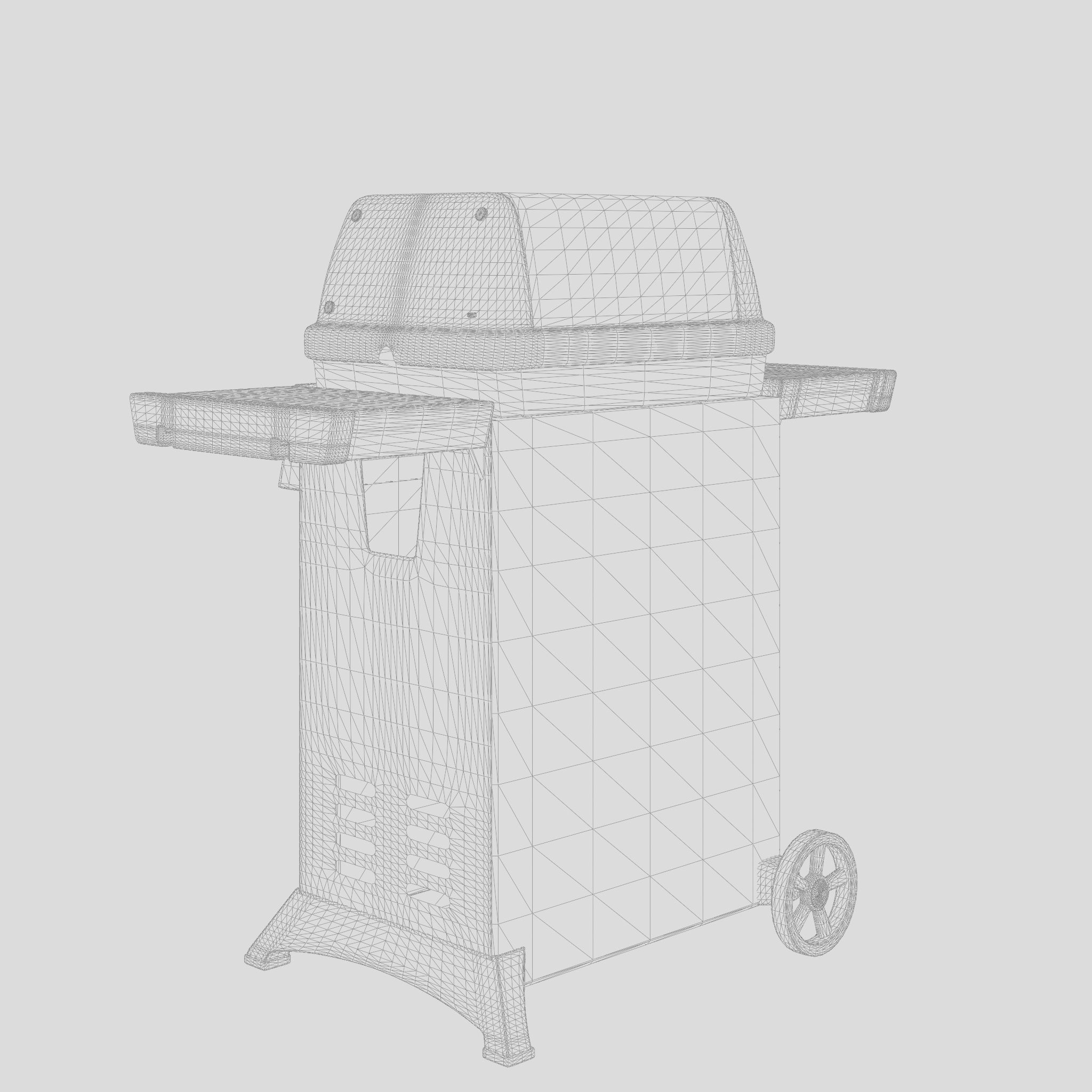 Gem Barbecue and Grill 3D Model Low-poly 3D model_5