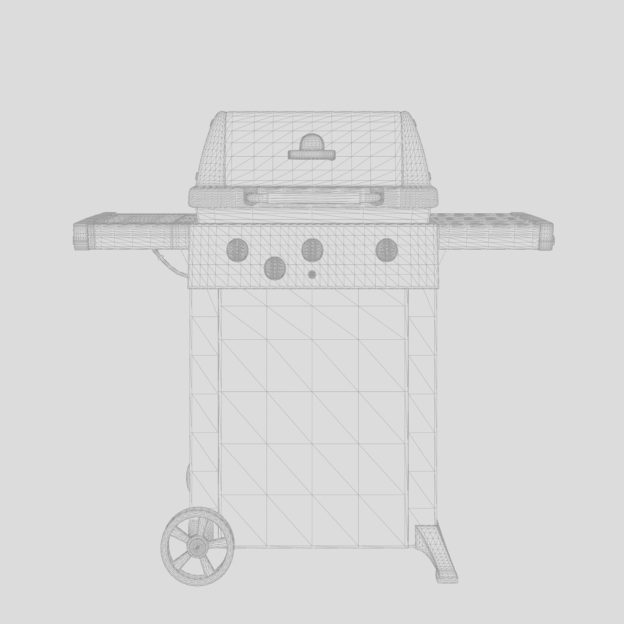 Gem Barbecue and Grill 3D Model Low-poly 3D model_7