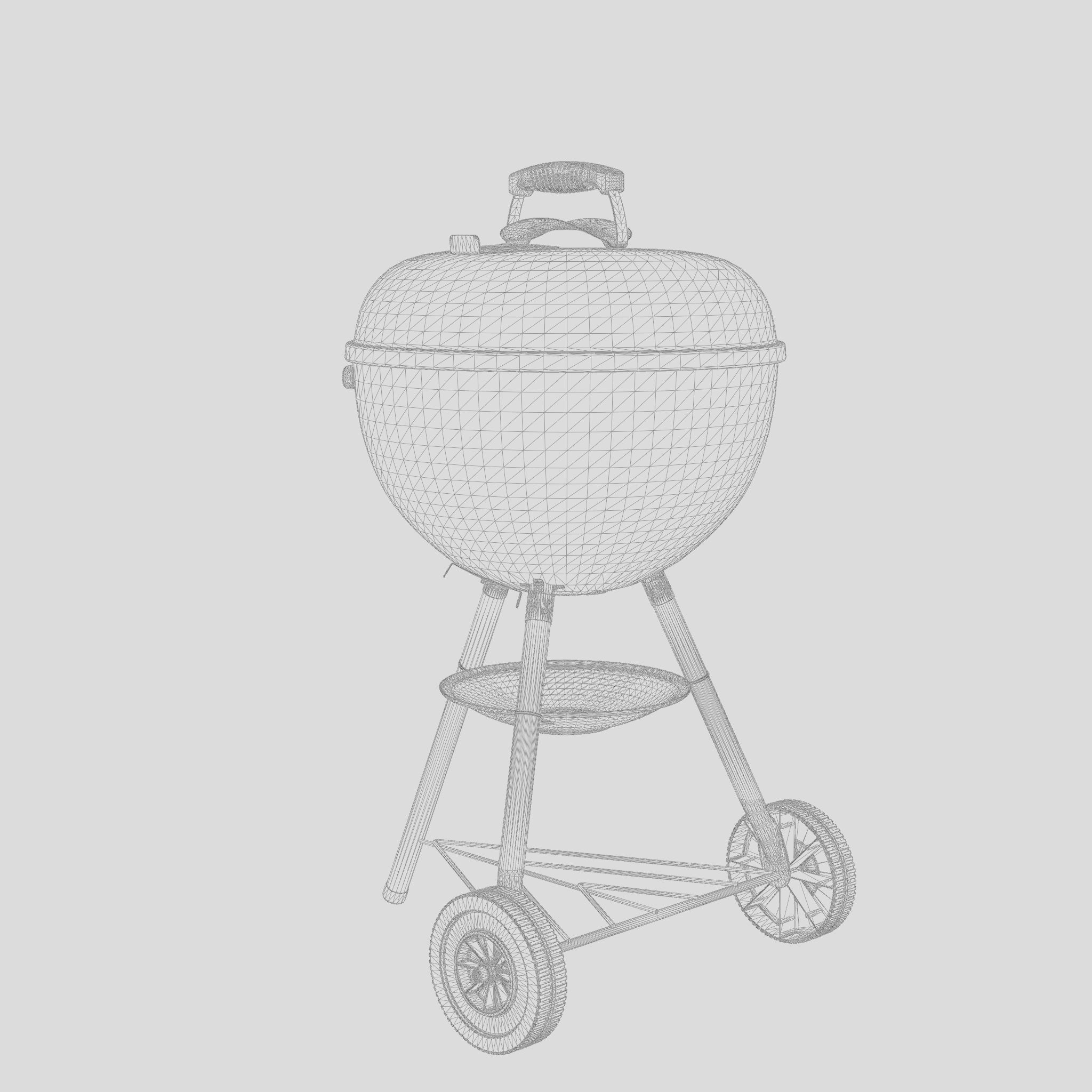 Bar-B-Kettle Barbecue and Grill 3D Model Low-poly 3D model_5